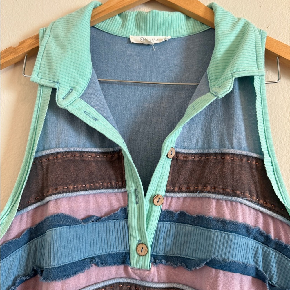 Oli & Hali Blue Washed Sleeveless Maxi Dress - Picture 9 of 16